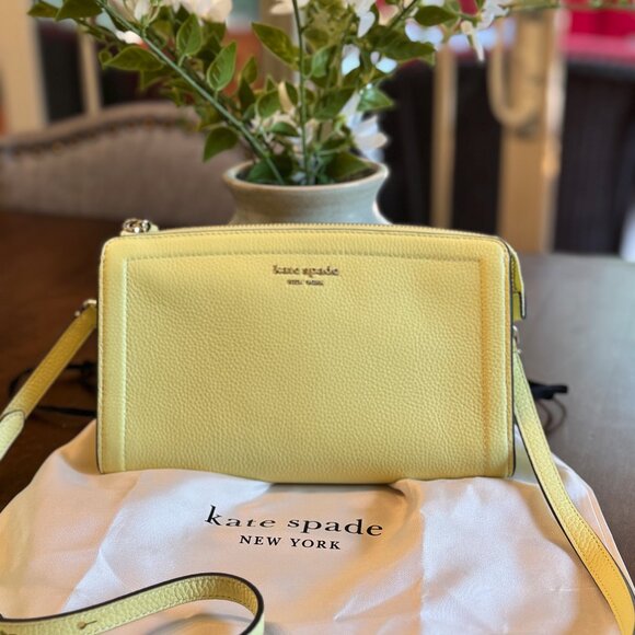 Kate Spade Knott Small Crossbody Bag Leather Purse - Suns Out - with Dust Bag - Picture 1 of 6